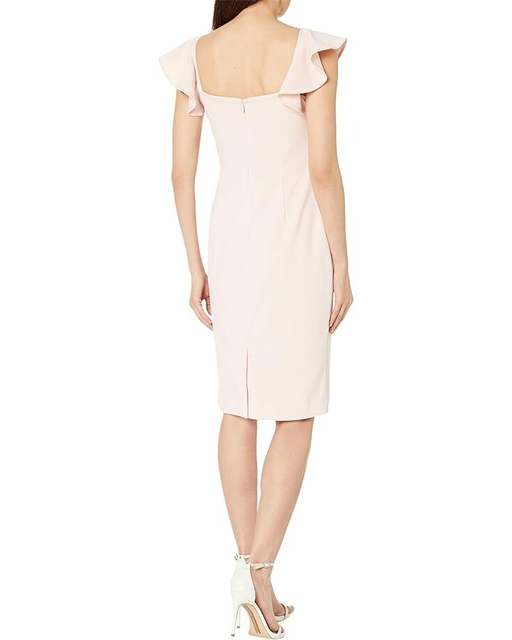 

Платье Calvin Klein Flutter Sleeve Square Neck Sheath, цвет Petal