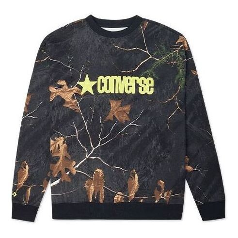 

Свитер realtree printed crew neck sweatshirt 'black' Converse, черный