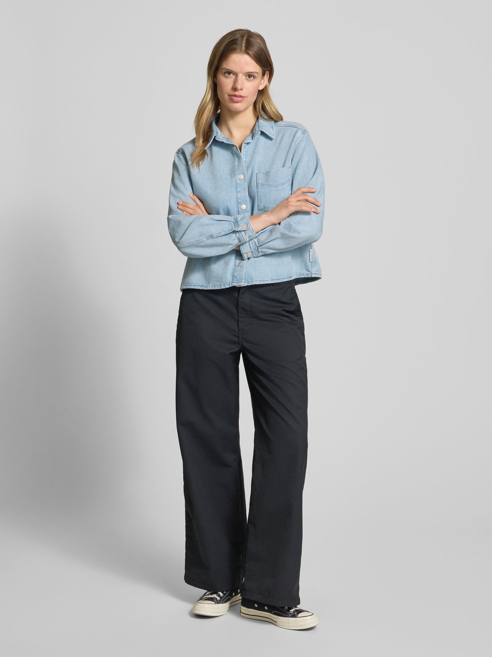 

Джинсовая блузка классического кроя с нагрудным карманом Marc O'Polo Denim