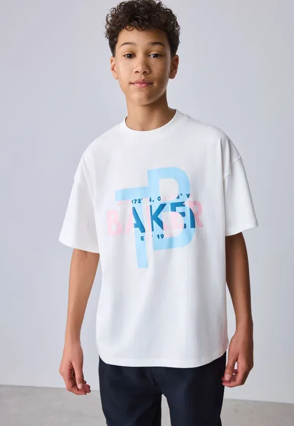 Футболка Regular fit с принтом Baker By Ted Baker, белый