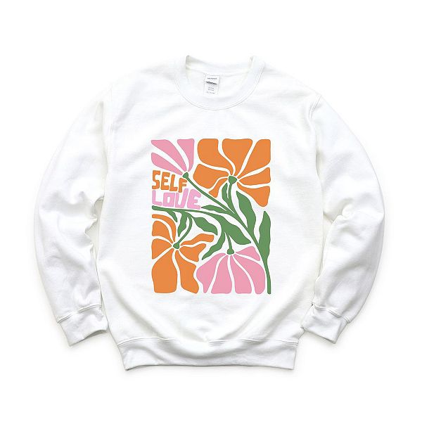 

Бохо свитшот с надписью self love Simply Sage Market, White, Белый, Бохо свитшот с надписью self love Simply Sage Market, White