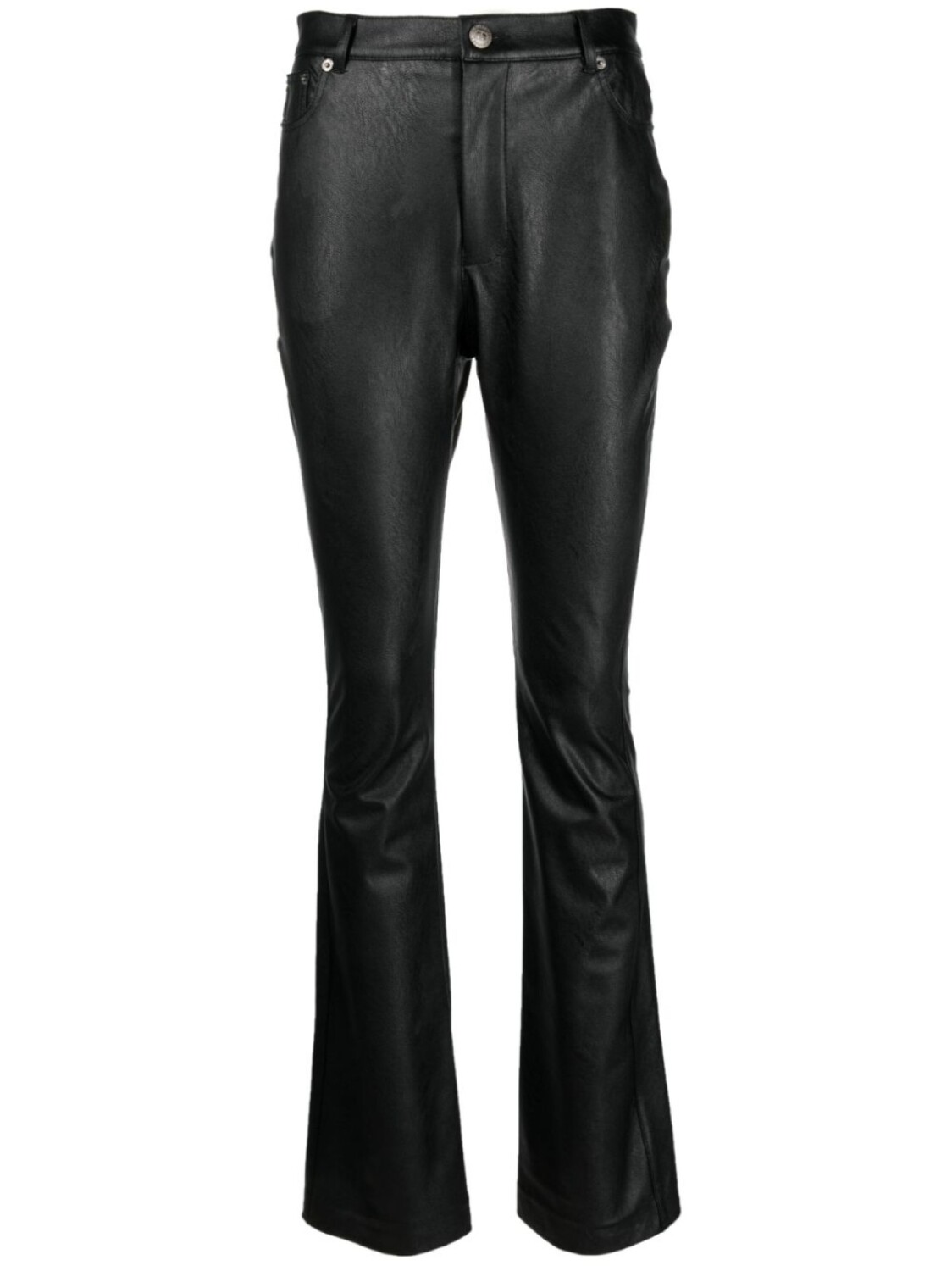 

TWINSET расклешенные брюки из искусственной кожи, черный