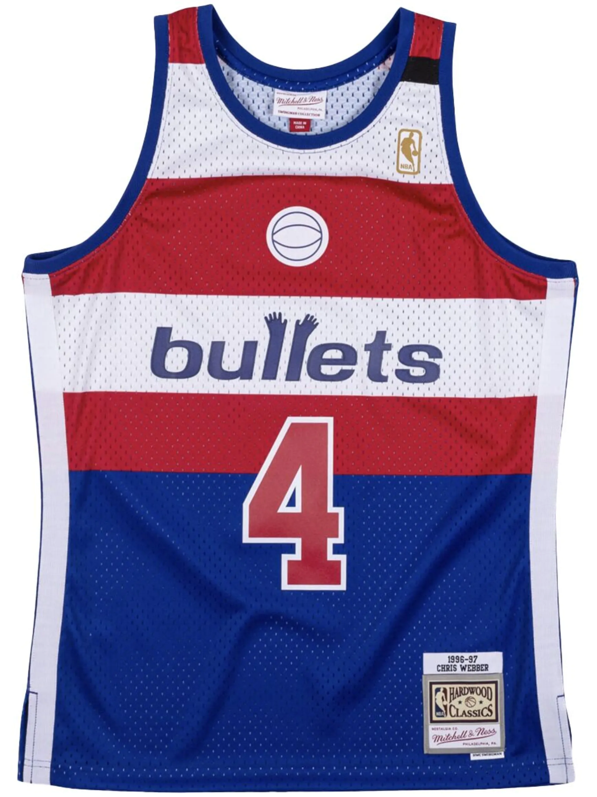 

Топ NBA Washington Bullets 1996 Chris Webber Swingman Mitchell & Ness, синий