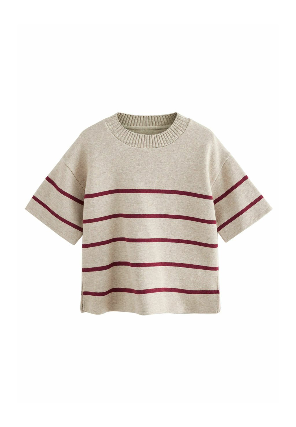 

Футболка с принтом SOFT TOUCH HEAVYWEIGHT COSY STRIPED Next, бежевый