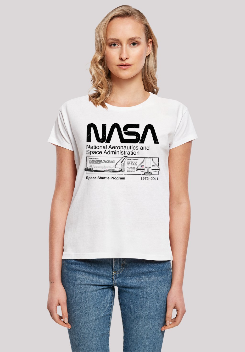 

Футболка с принтом CLASSIC SPACE SHUTTLE F4NT4STIC, белый