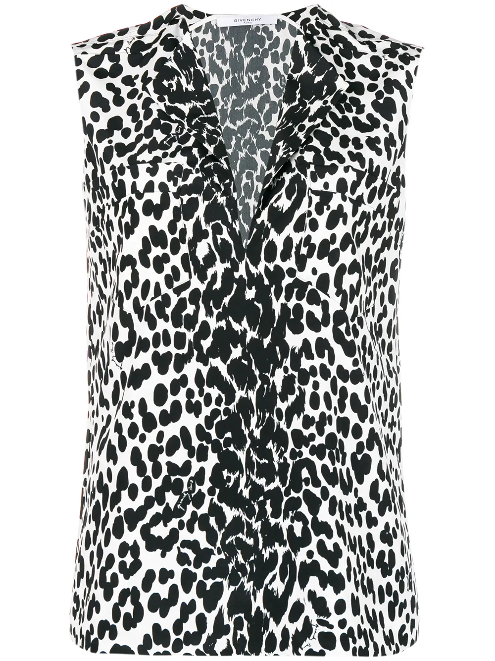 Split neck blouse Givenchy, черный