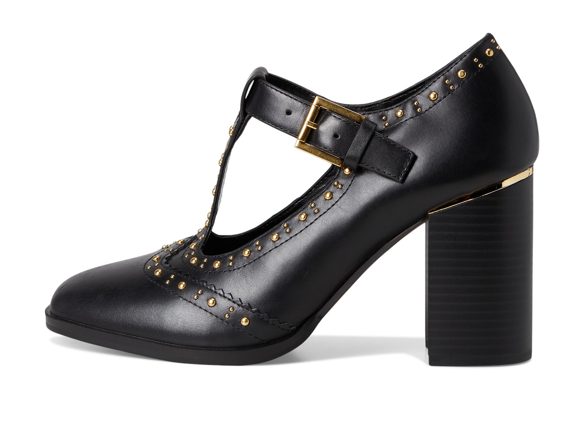 Туфли Vince Camuto Maris T-strap Block Heel Pump, черный — фото 4