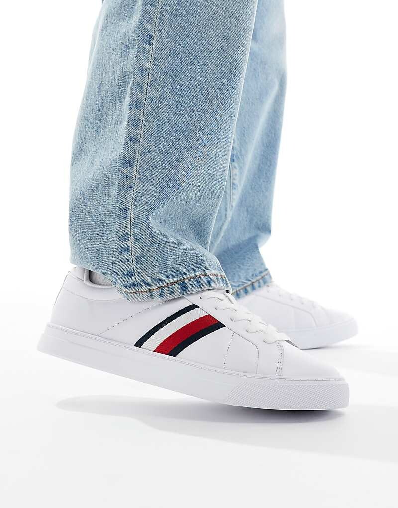 

Белые кроссовки Tommy Hilfiger в полоску, Белый, Белые кроссовки Tommy Hilfiger в полоску