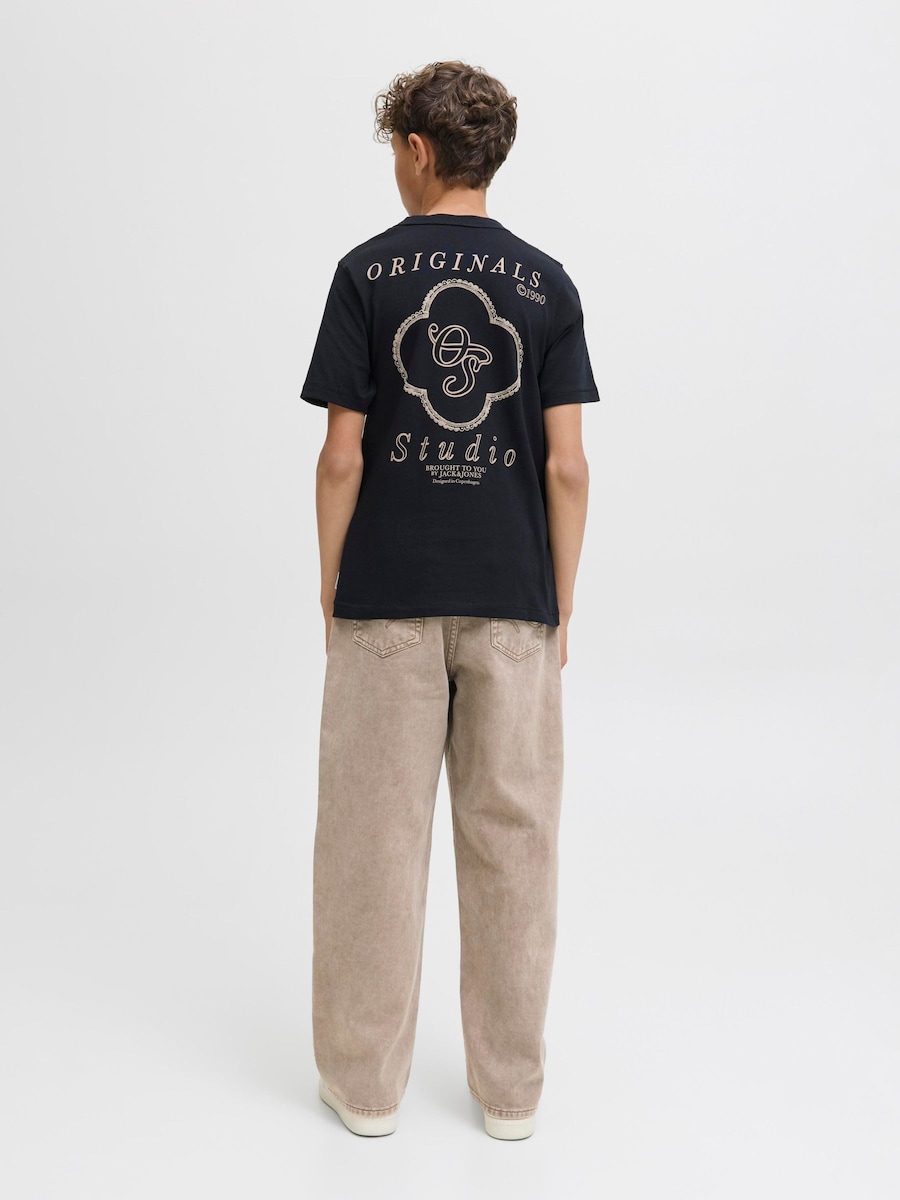 Джинсы свободного кроя Jack & Jones Junior, темно-бежевый — фото 4