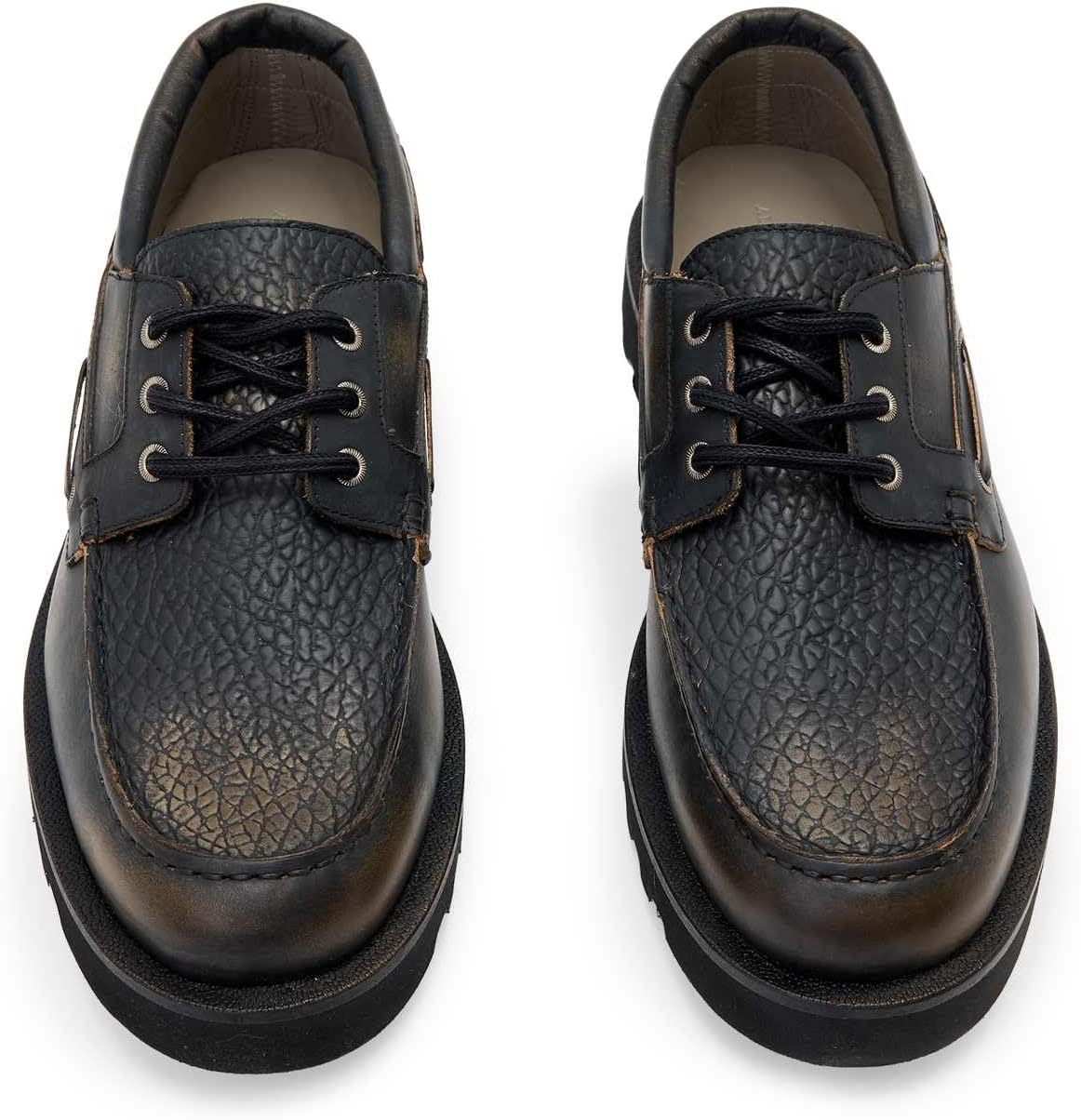 Кроссовки AllSaints Men's Boat Shoe, черный/коричневый — фото 4