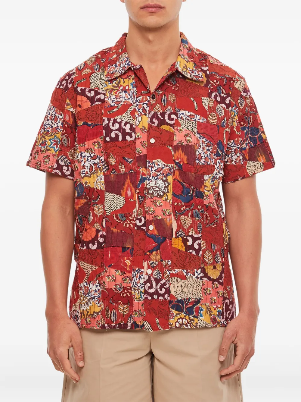 

Рубашка в технике пэчворк KARDO, красный