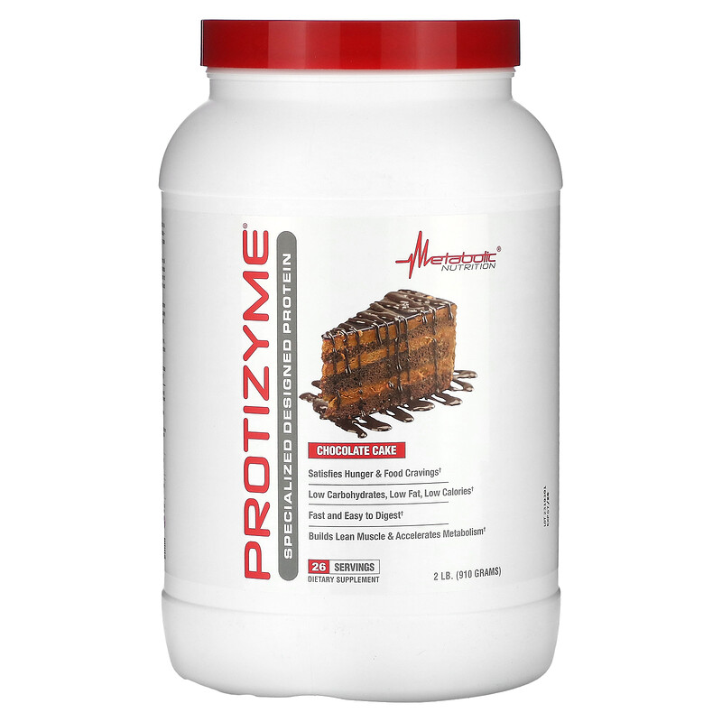 

Metabolic Nutrition, Protizyme, Specialized Designed Protein, шоколадный торт, 910 г (2 фунта)