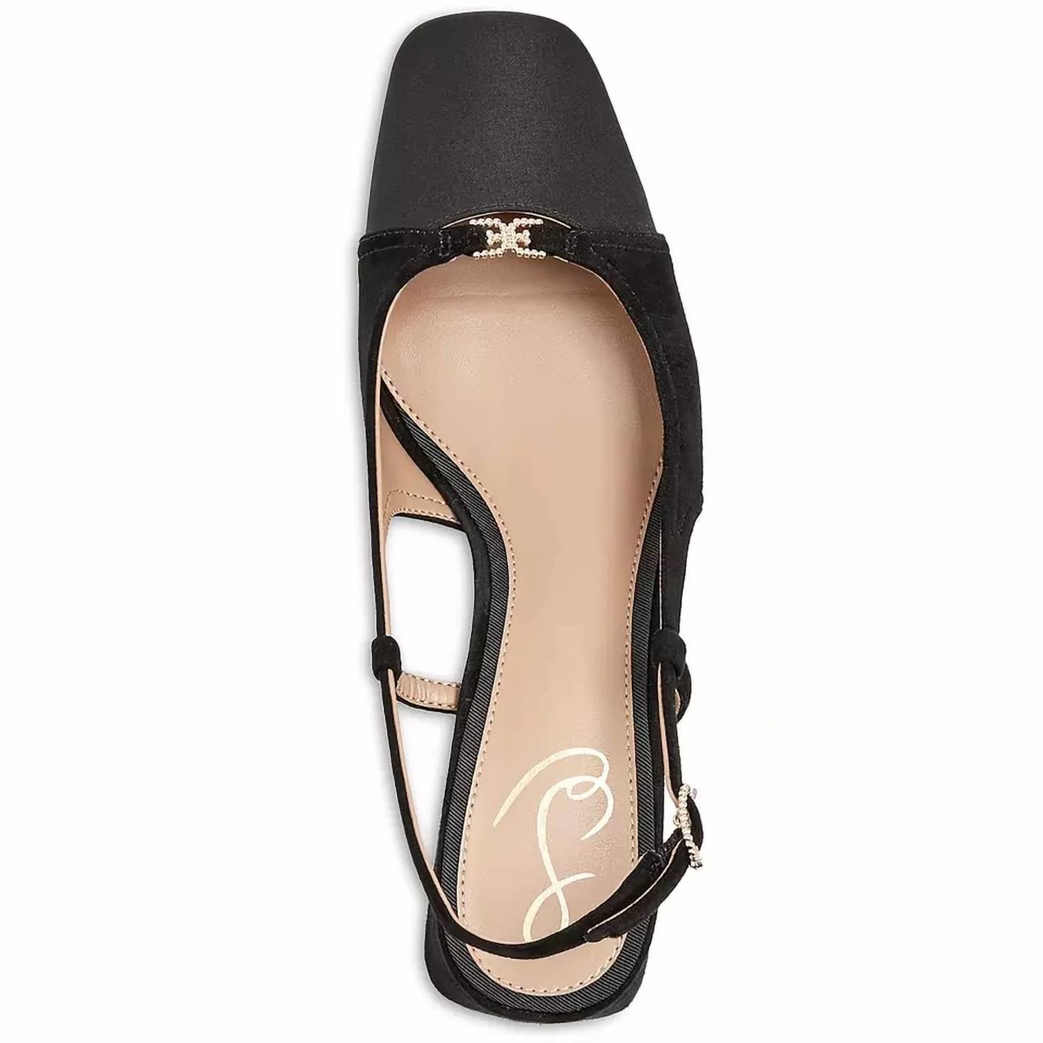 Женские туфли Tarra Slingback на каблуке из черной замши Sam Edelman — фото 3