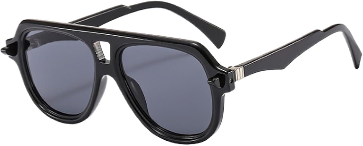 

Солнцезащитные очки с защитой от УФ-излучения UV400 | Двойные перемычки, градиентные заклепки | Для женщин и мужчин, для занятий спортом на открытом воздухе и вождения DSVIGF, 06