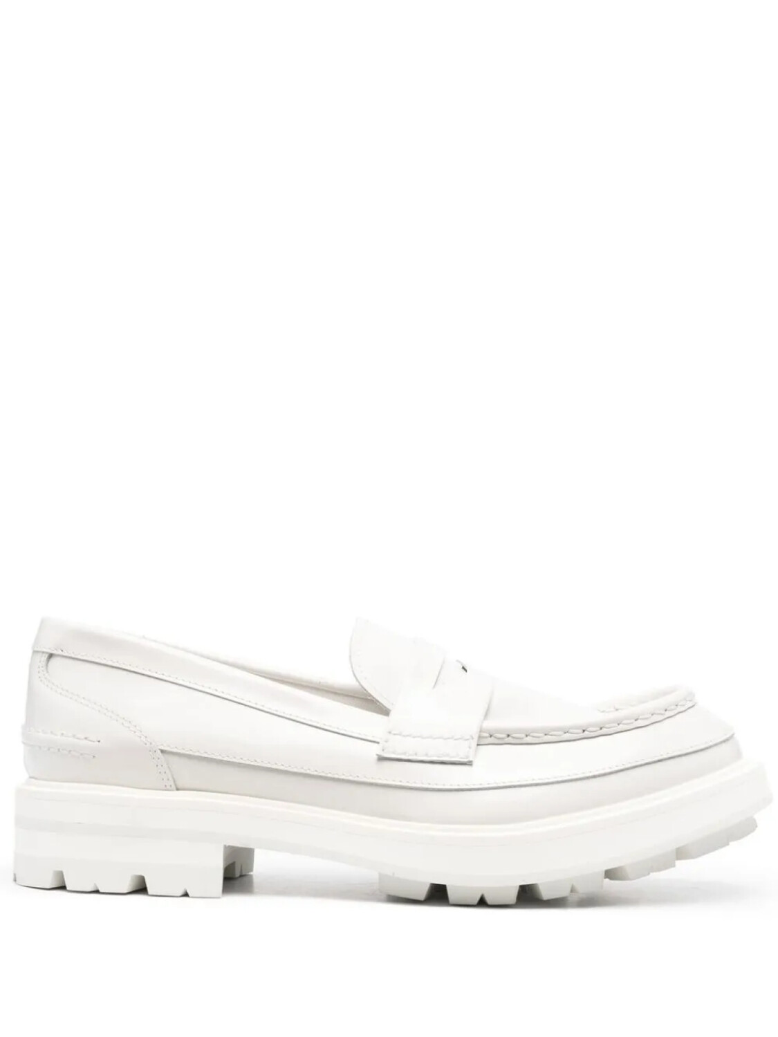 

Alexander McQueen пенни-лоферы на рифленой подошве, белый