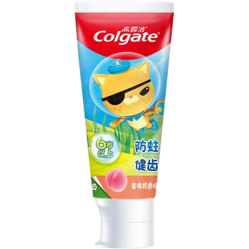 Зубная паста для чистки прорезывателей против кариеса COLGATE, 6 Years Old+Peach Milk Scent 70g