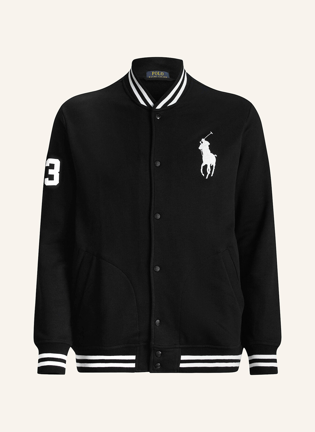 

Куртка колледжа POLO RALPH LAUREN Big & Tall, черный/белый