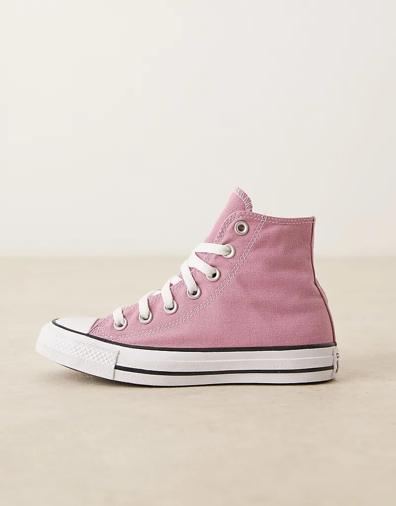 Кеды Converse Chuck Taylor All Star Hi светло-розового цвета — фото 2