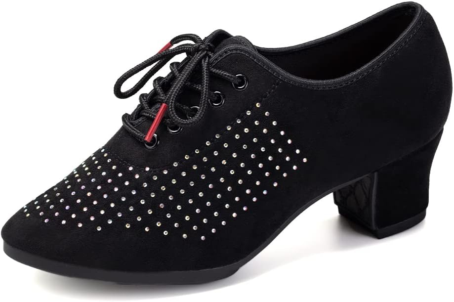 

Женские танцевальные туфли TINRYMX для бальных танцев, стандартные, современные, для обучения и выступлений, латина, сальса, модель LHD2801, черный