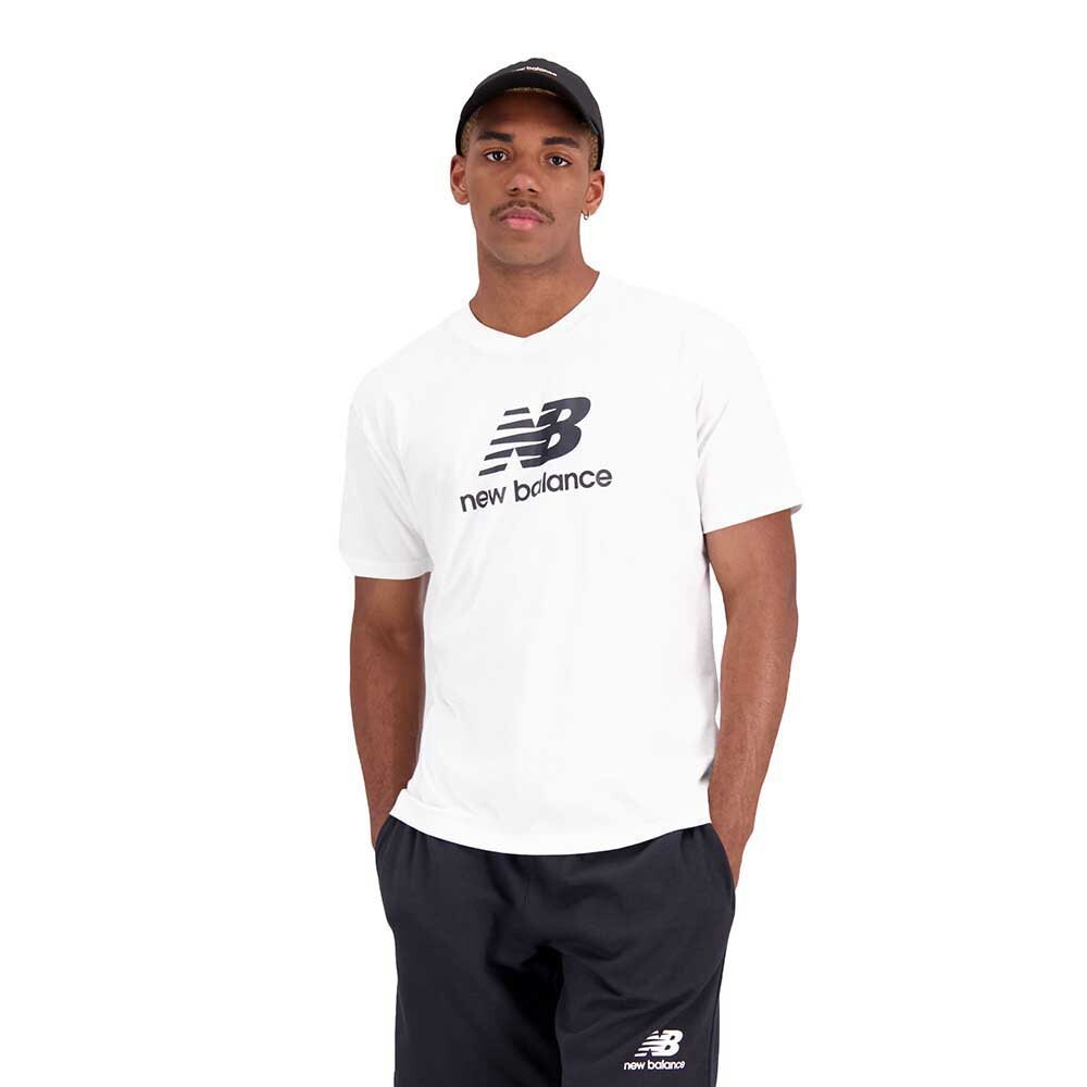 

Футболка с коротким рукавом New Balance Essentials Stacked Logo Cotton, белый