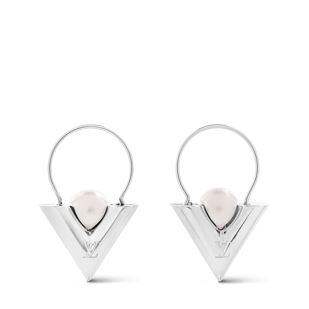 

Серьги V For Vuitton из жемчуга и металла Louis Vuitton, серебряный