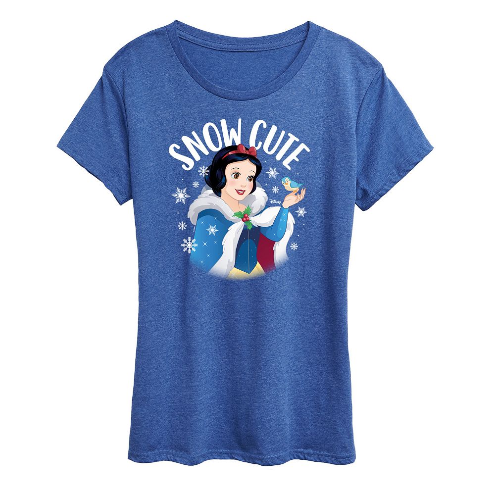 

Женская праздничная футболка с рисунком Disney Princess Snow White "Snow Cute", синий