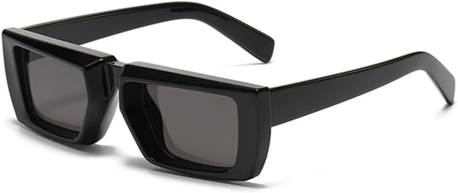 

Солнцезащитные очки прямоугольной формы для женщин в стиле ретро с защитой от УФ-излучения UV400 для мужчин, солнцезащитные очки с градиентным покрытием HDUBFY, C1-black-grey