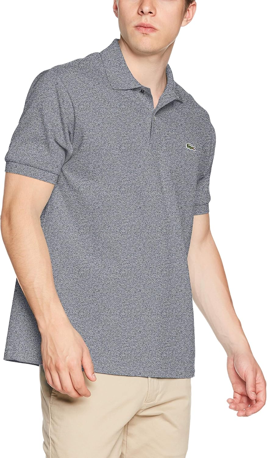

Мужская рубашка-поло LACOSTE L1264 Классическая рубашка-поло с коротким рукавом (меланжевая пряжа), темный пепел