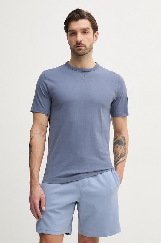 

Хлопковая футболка Calvin Klein Jeans, синий
