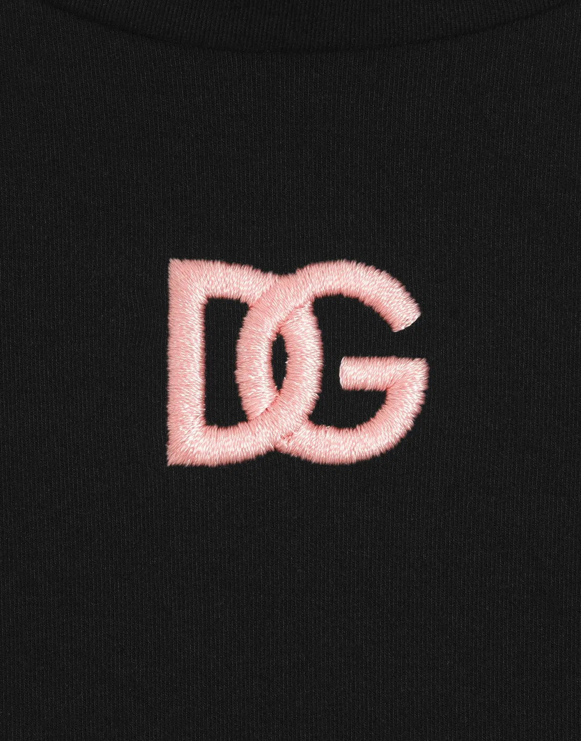 Водолазка из интерлока с вышивкой логотипа DG Dolce&Gabbana, черный — фото 4