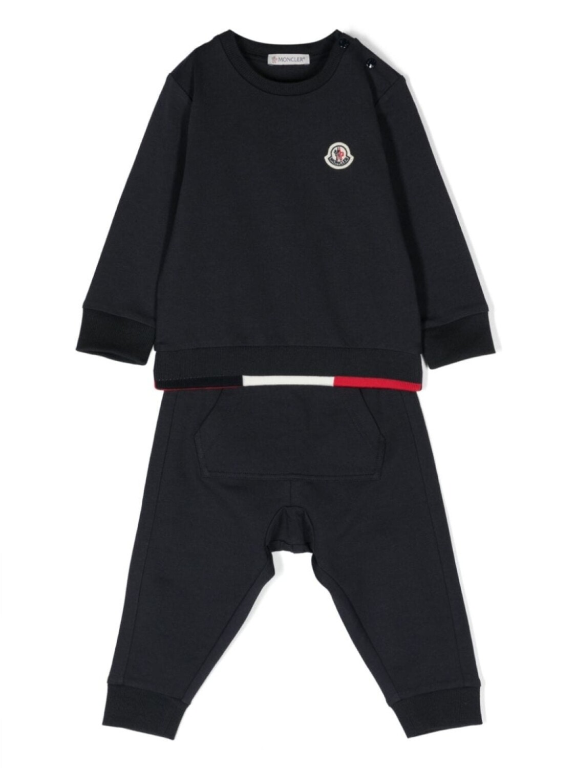 

Moncler Enfant спортивный костюм с нашивкой-логотипом, синий