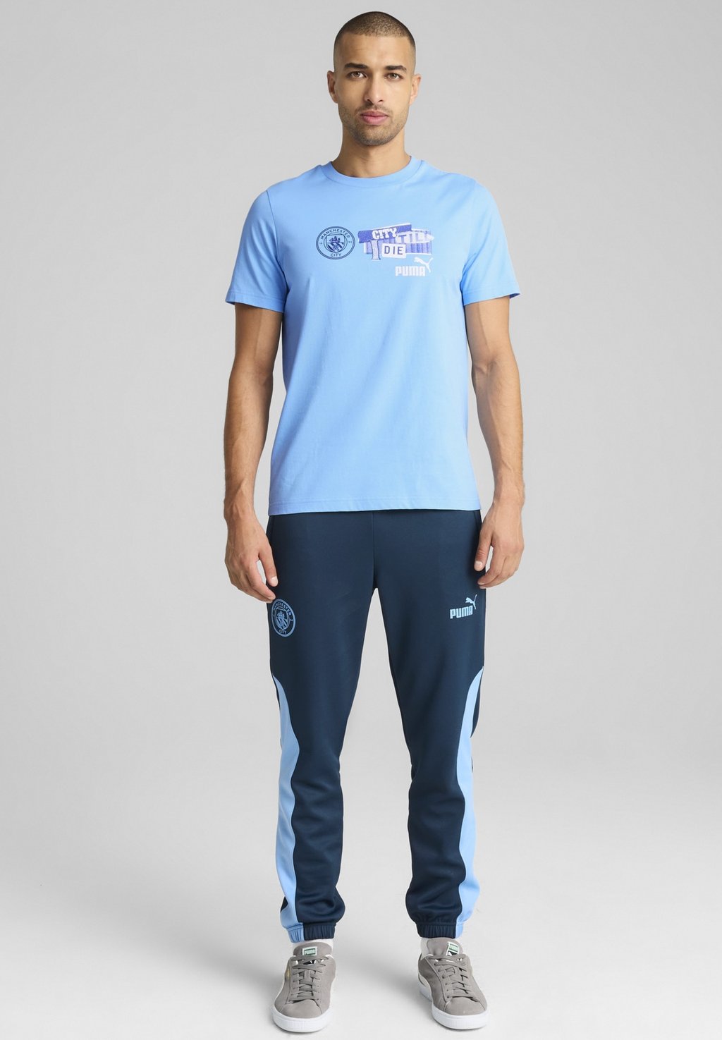 

Футболка с принтом MANCHESTER CITY FTBLNRGY TEE Puma, синий