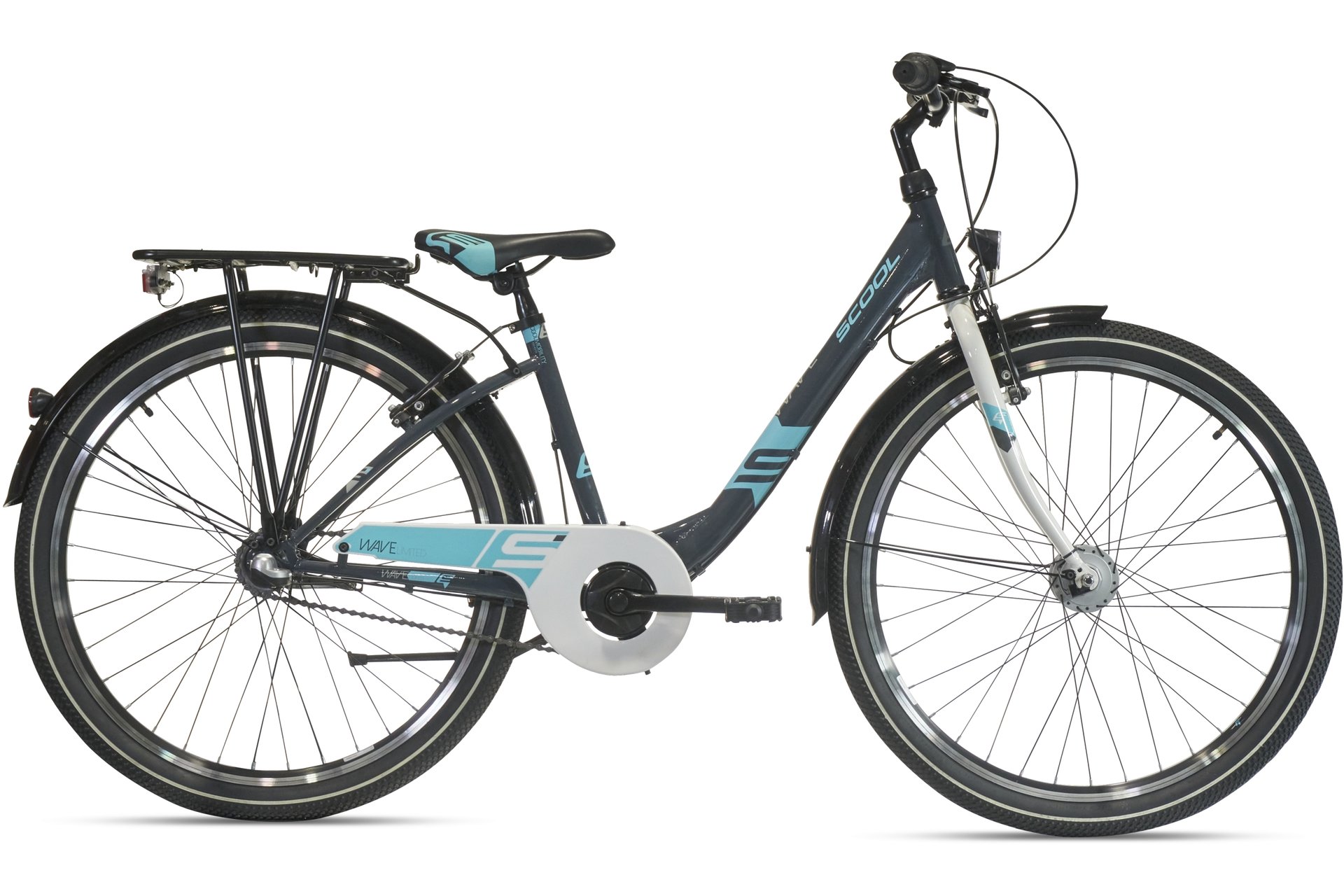 

Детский велосипед S'cool Wave steel Limited 20-3 - 20 дюймов - Tiefeinsteiger - 2025, цвет Grau|Dark Grey/Aqua