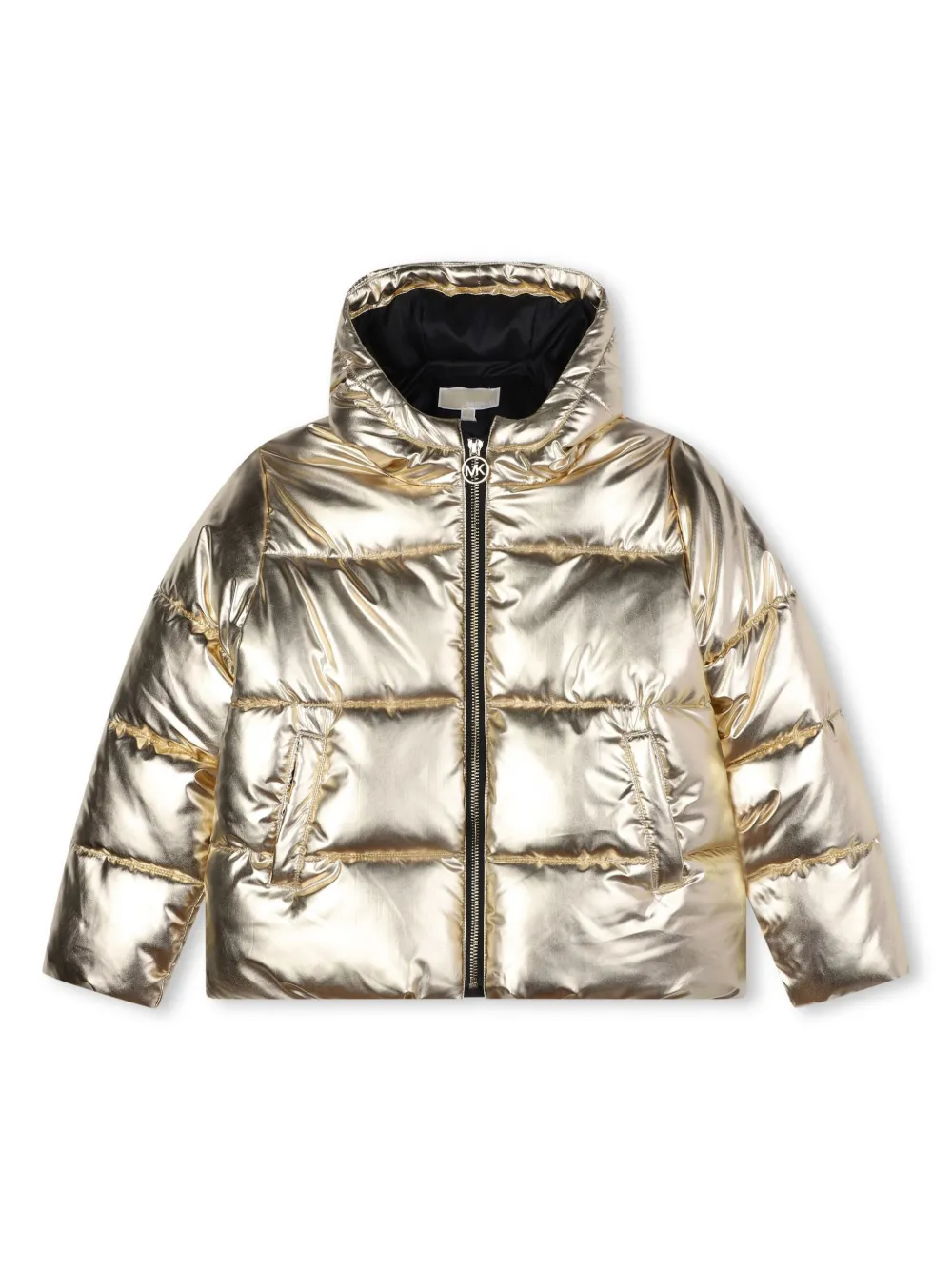 

Пуховик с тисненым логотипом Michael Kors Kids, золотой