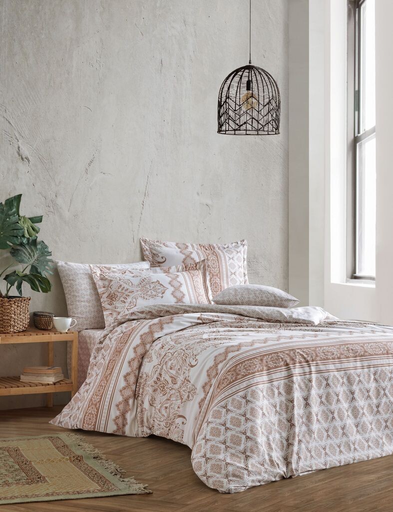 

L'Essentiel Linge de Maison, Ligya - Бежевый, Коричневый, Комплект пододеяльников Ranforce King Size (FR), Коричневый, 100 % ХЛОПОК RANFORCE, 240 x 220 см