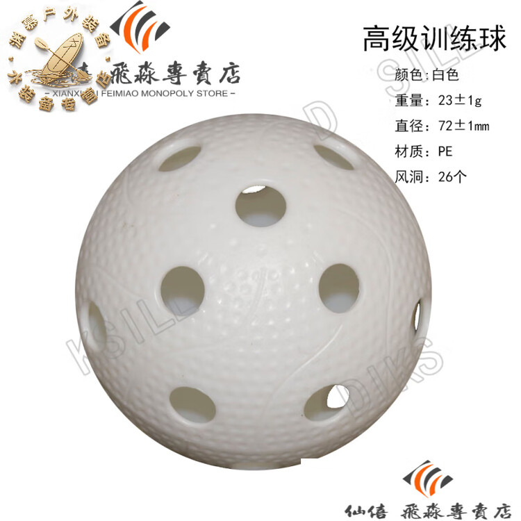 

He Jiagong Тренировочный мяч для хоккея и снежков Premium Indoor Ice Ball, белый