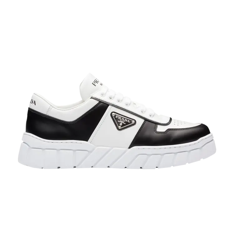 

Кроссовки Prada Leather Sneakers 'White Black', белый