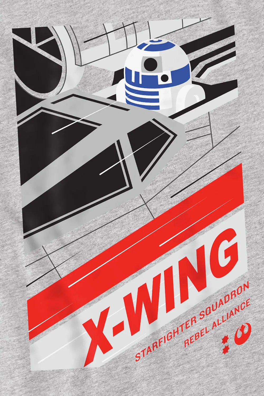 Детский свитшот с R2D2 Star Wars, светло-серый — фото 2