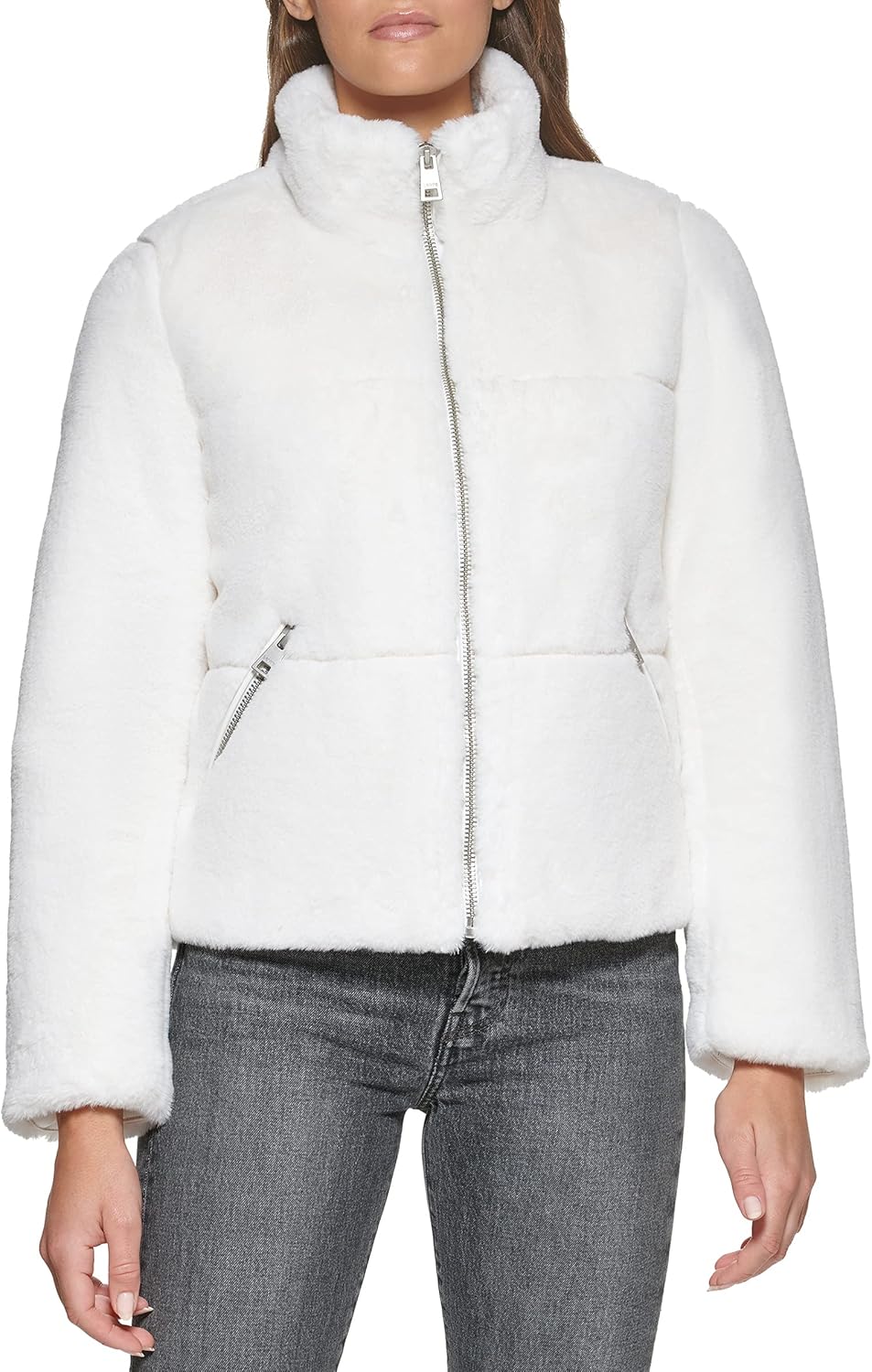 

Levi's Женская пуховик Breanna с искусственным мехом, Cream Faux Fur