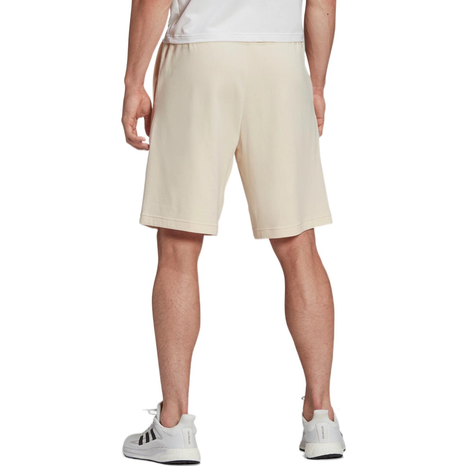 Повседневные шорты мужские желтые Adidas, цвет White/Varsity Maize — фото 3