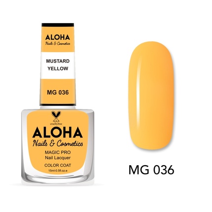 

Лак для ногтей Magic Pro 15 мл - горчично-желтый Aloha Nails & Cosmetics