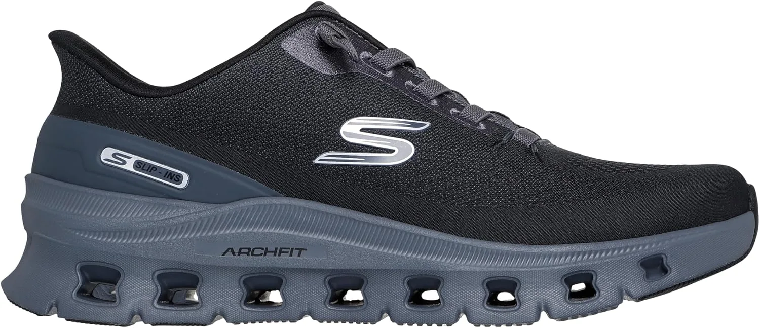 Мужские кроссовки Skechers Arch Fit Glide-Step Pro Hands Free Slip-in Trainers, черный/темно-серый