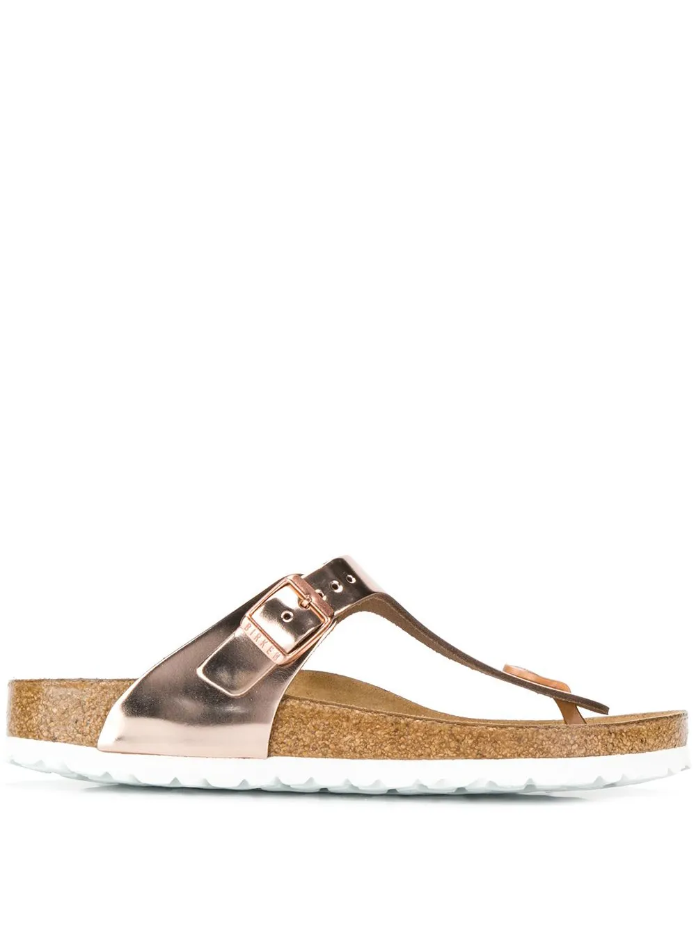 Босоножки с эффектом металлик BIRKENSTOCK, розовый