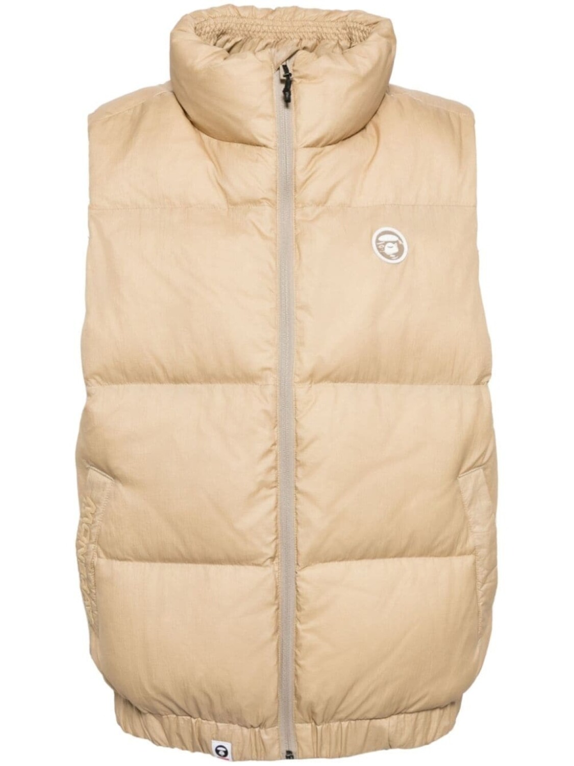 

AAPE BY *A BATHING APE дутый жилет с нашивкой-логотипом, коричневый