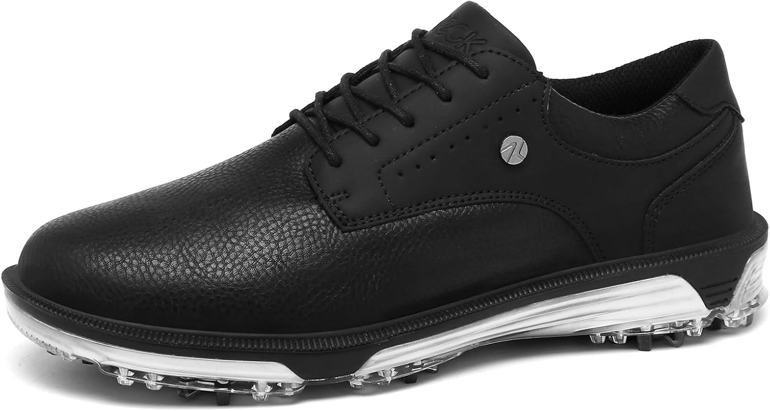 

Водонепроницаемые гольф-ботинки для мужчин большого размера с шипами, профессиональная уличная обувь для гольфа Vibliss, черный