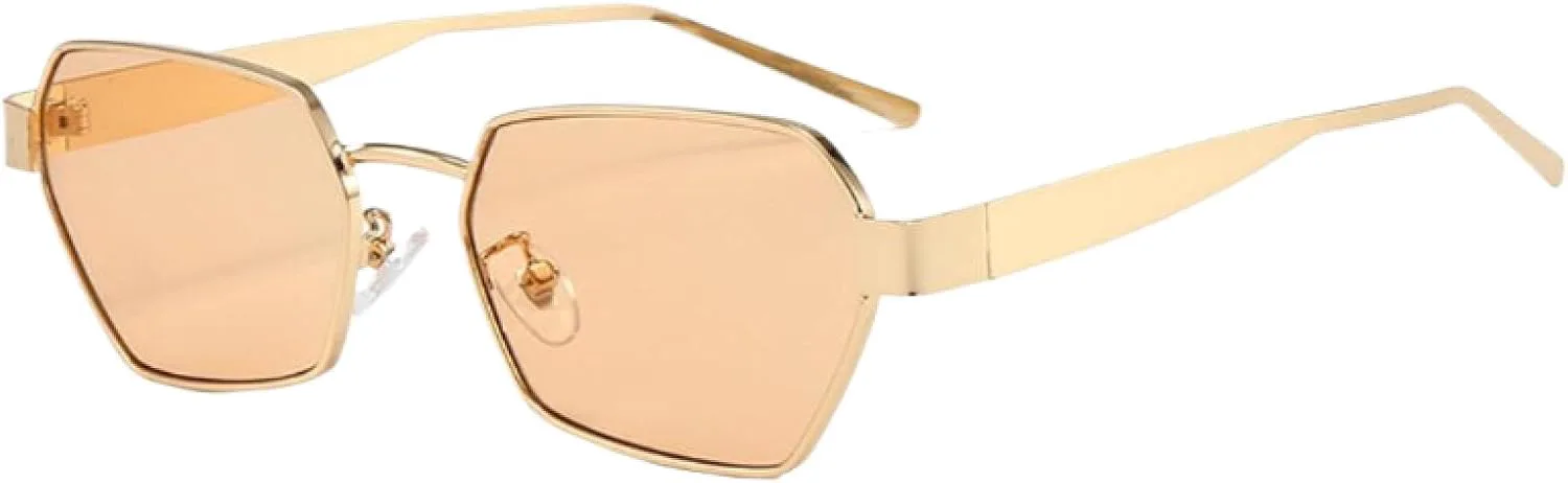 

Солнцезащитные очки с защитой от УФ-излучения UV400 | Маленькая женская оправа в стиле металлик-панк | Для занятий спортом на открытом воздухе generic, C3champagne