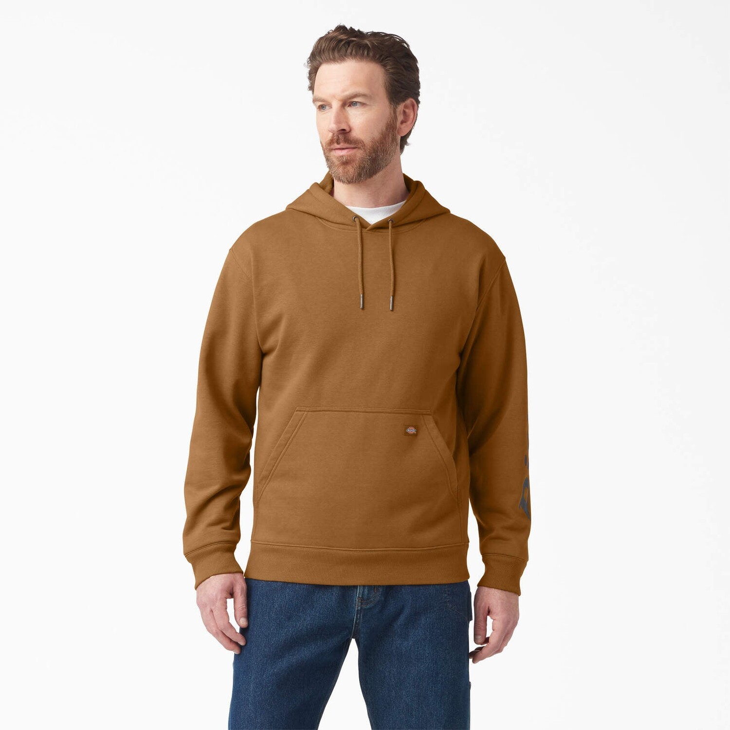 

Толстовка с водоотталкивающим логотипом и рукавами Dickies, цвет Brown Duck (Bd)