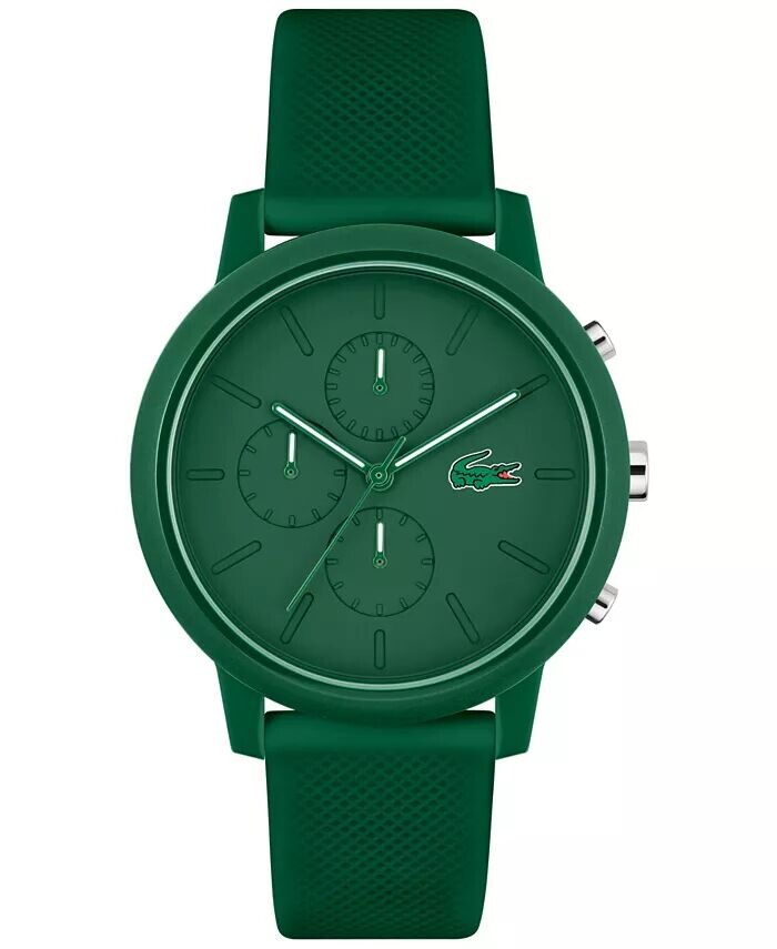 

Мужчины. L 12.12. Часы Chrono Green на силиконовом ремешке 43 мм Lacoste