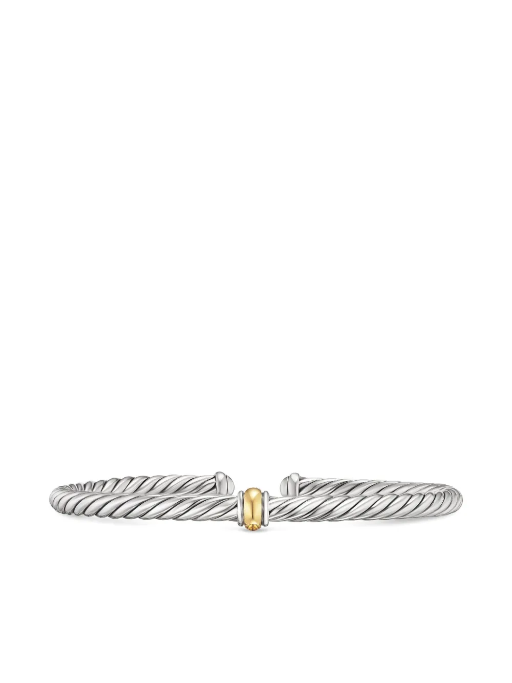 

Золотой браслет Cable Flex Station David Yurman, серебряный