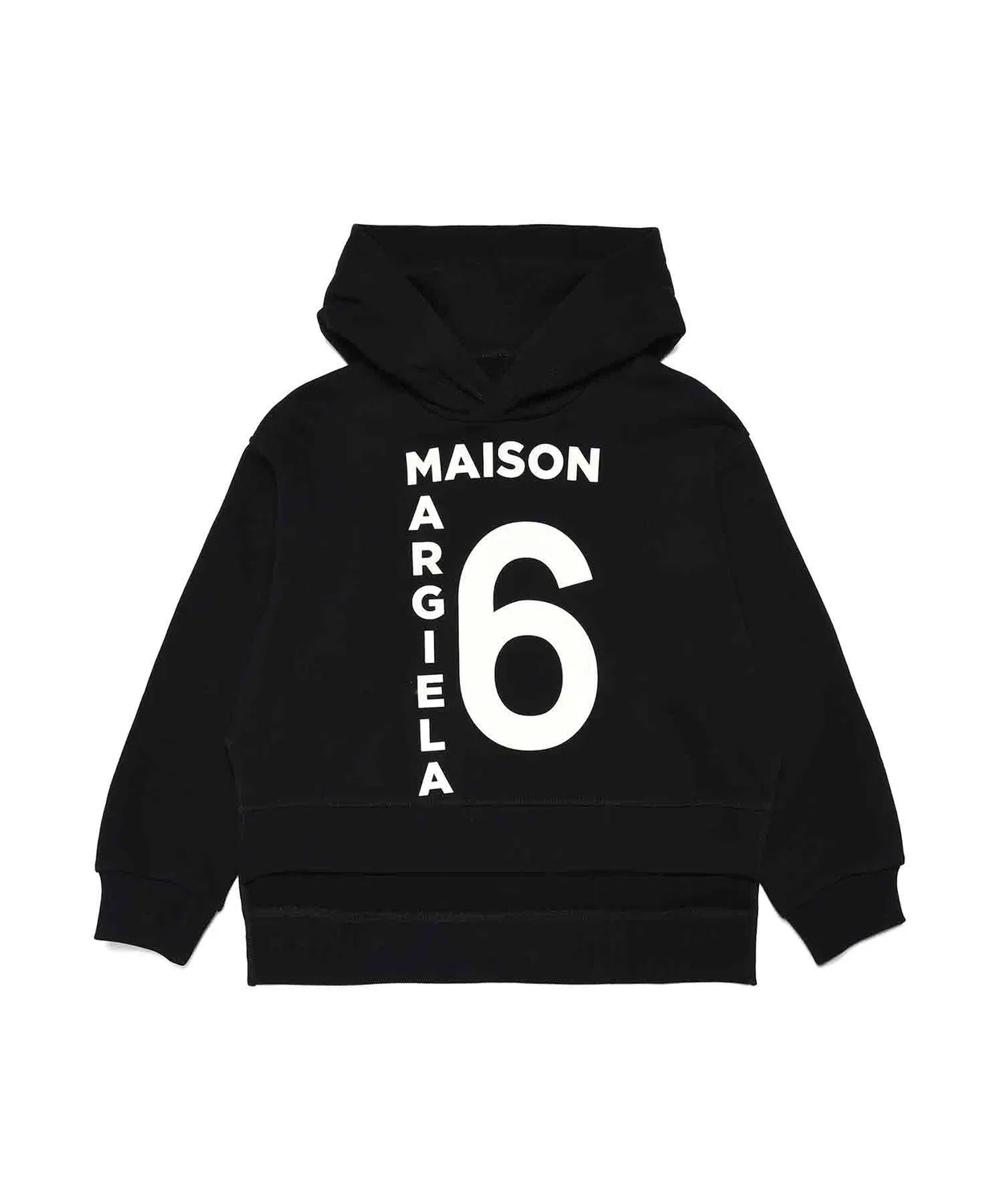 Детский худи MM6 Maison Margiela с брендовым логотипом, длинный рукав, желтый — фото 4